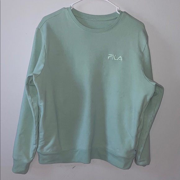 Fila Women's Light Green Crew Neck Sweatshirt - Picture 1 of 2